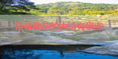 带有桃花的古诗有哪些 