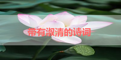 带有淑清的诗词 